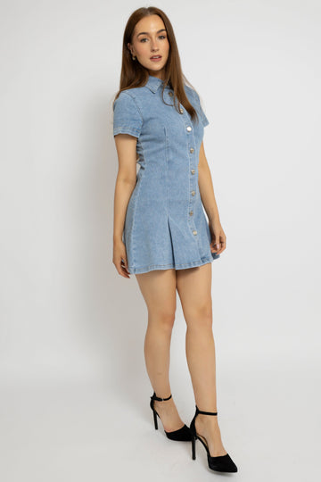 Casual Chic Premium Denim Mini Dress